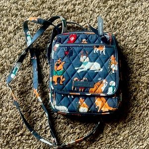 Vera Bradley holiday dog shoulder bag
